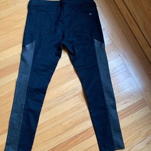 Size 32 Rag &Bone jeggings with leather insert